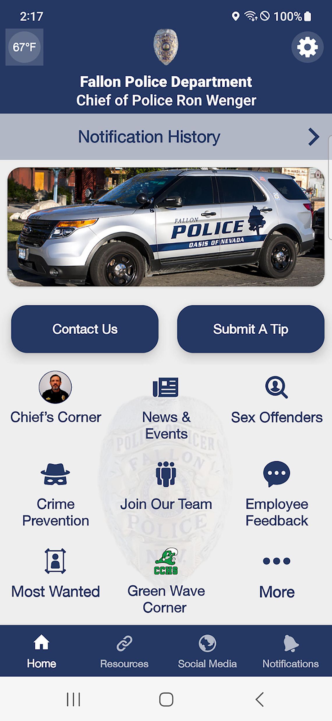 Technology Helps Fallon Residents Through Police Department App