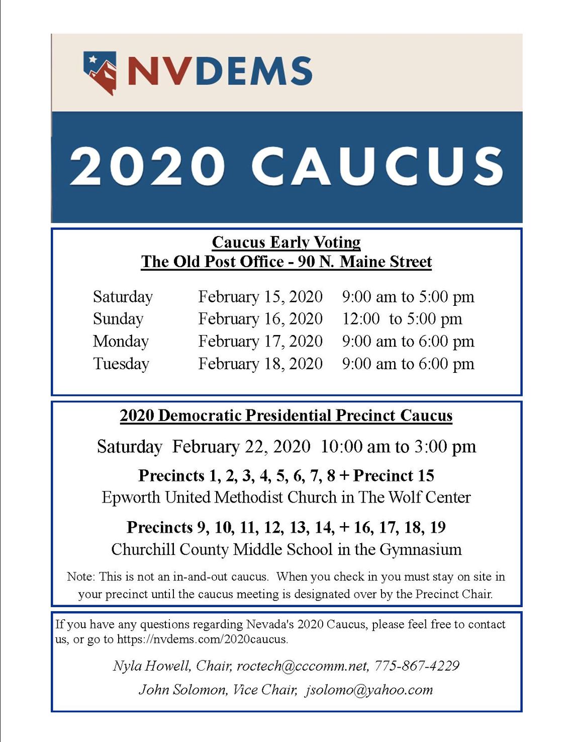 The Democratic 2020 Presidential Caucuses and Early Voting