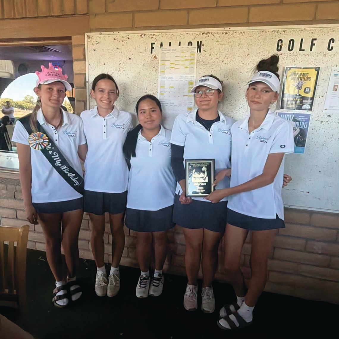 The Oasis Academy girls golf team placed second at the Sept. 15 meet in Fallon The Oasis Academy girls golf team placed second at the Sept. 15 meet in Fallon