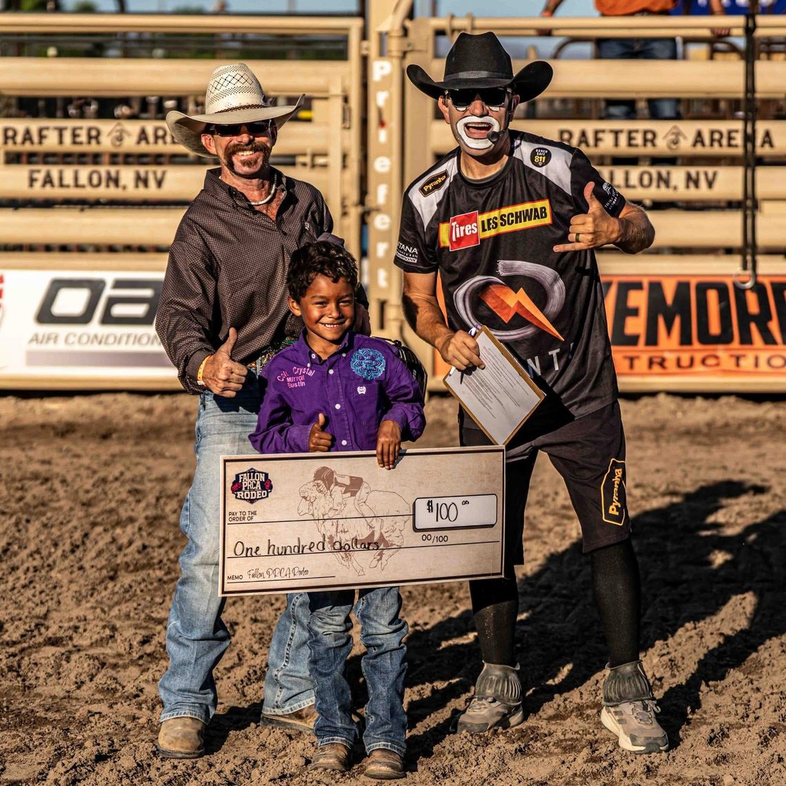 Two Night Mutton Busting Winner at Fallon PRCA Rodeo