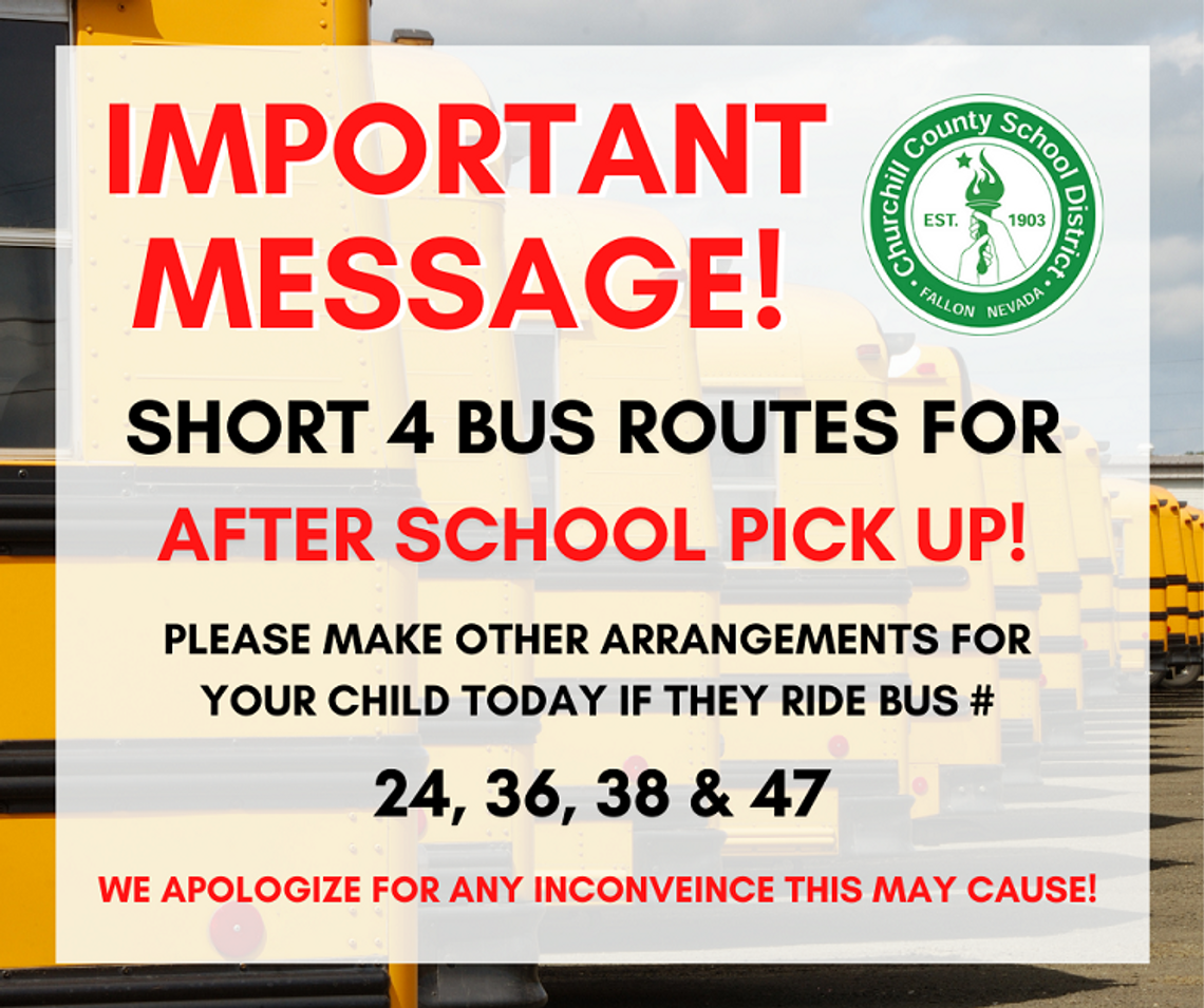 Urgent -- Please help spread the word... Student Pick up for Certain Bus Routes