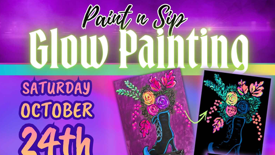 Paint and Sip Glow Painting