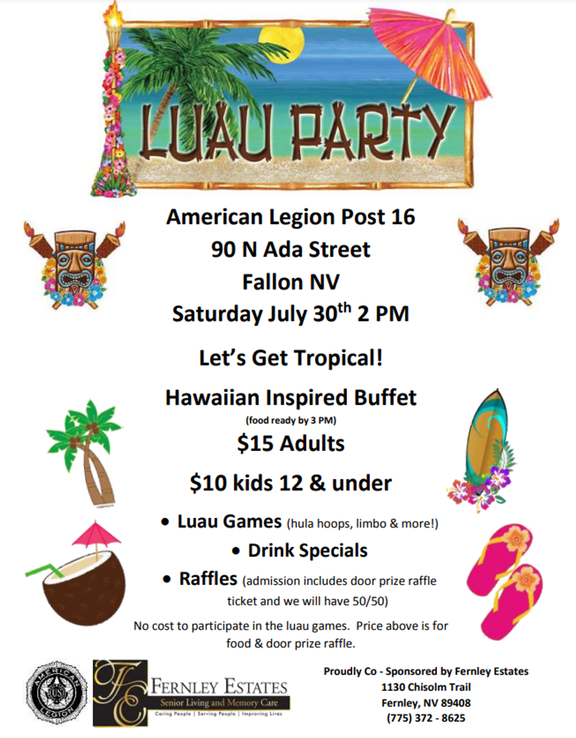American Legion Luau Party & Buffet