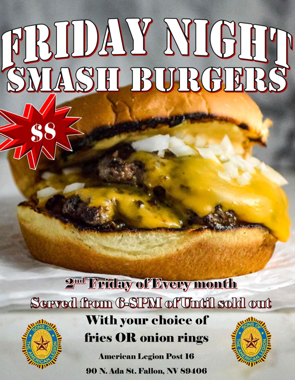 American Legion Smash Burgers American Legion Smash Burgers