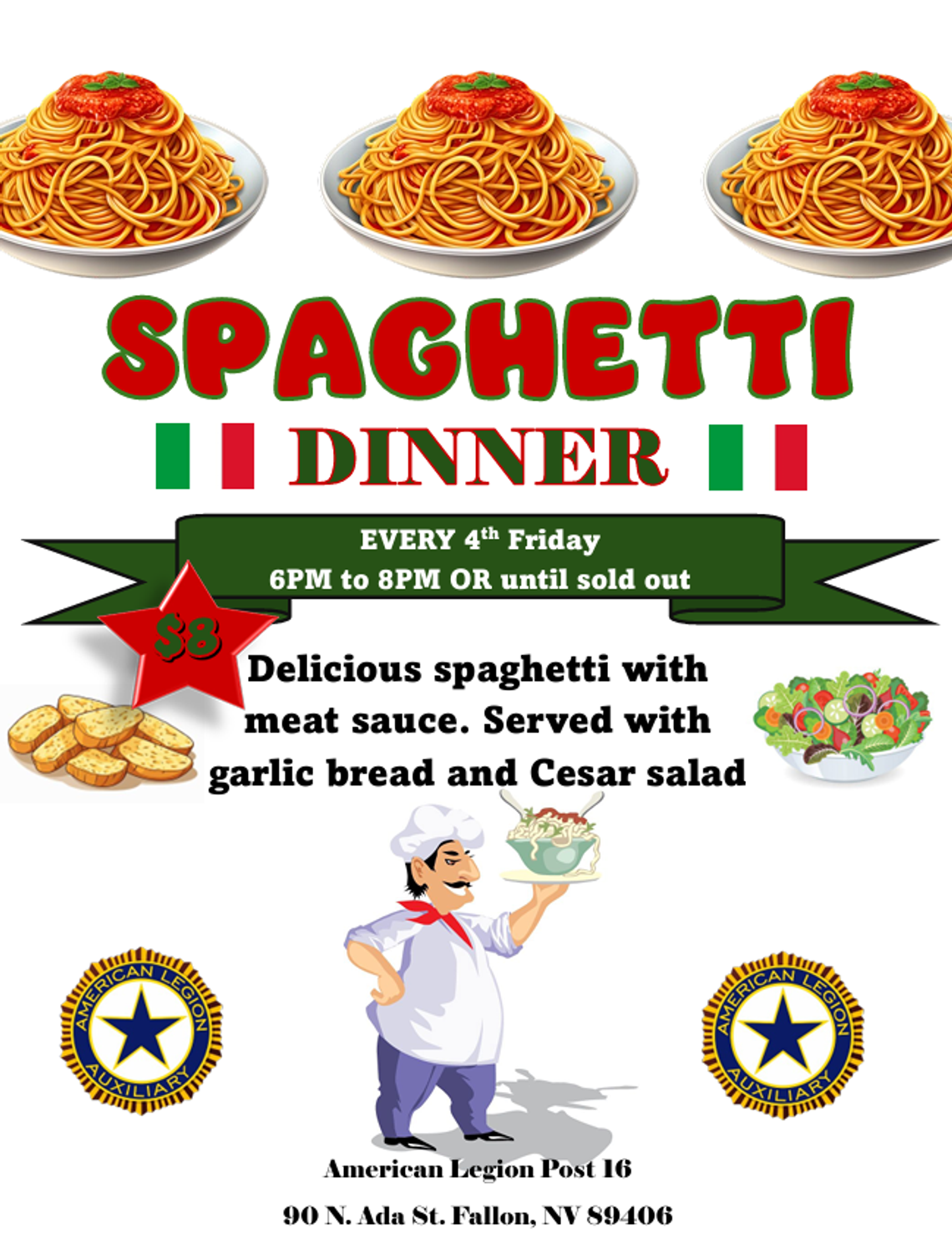 American Legion Spaghetti Dinner American Legion Spaghetti Dinner