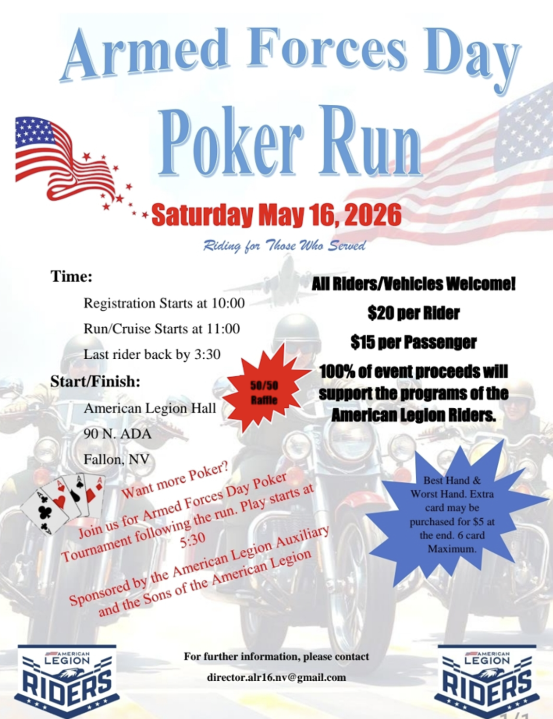 Armed Forces Day Poker Run Armed Forces Day Poker Run