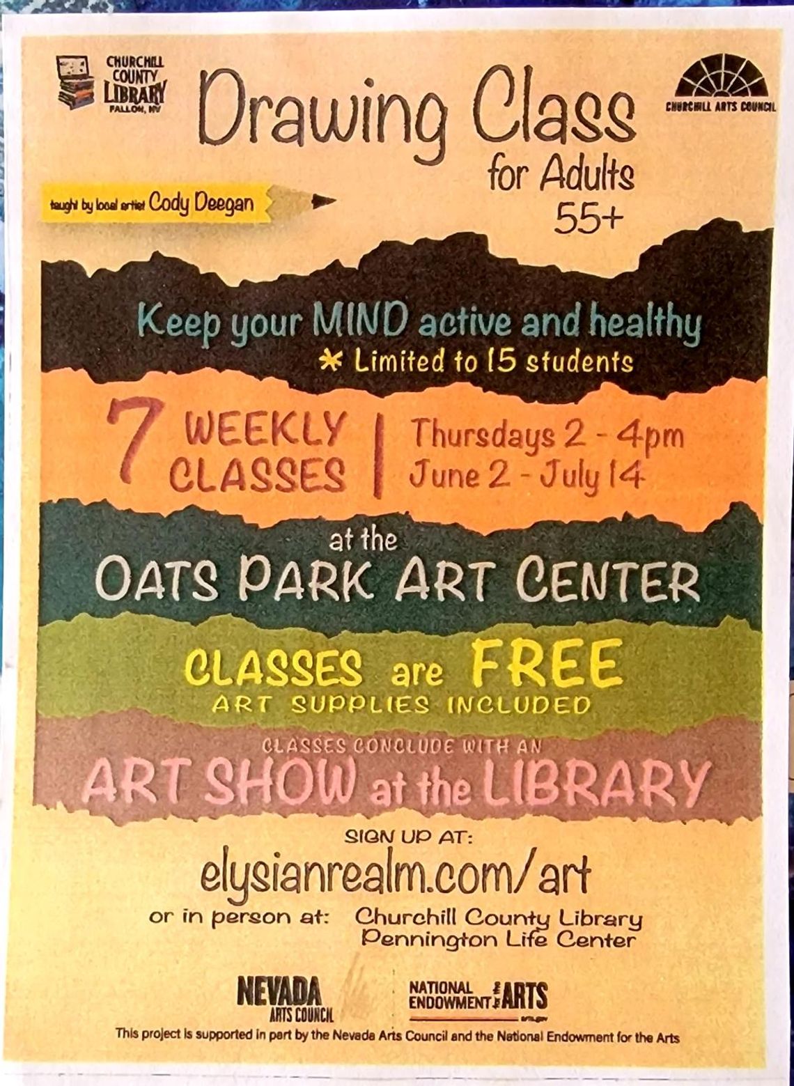 Drawing Class for Adults 55+ 7Week Class