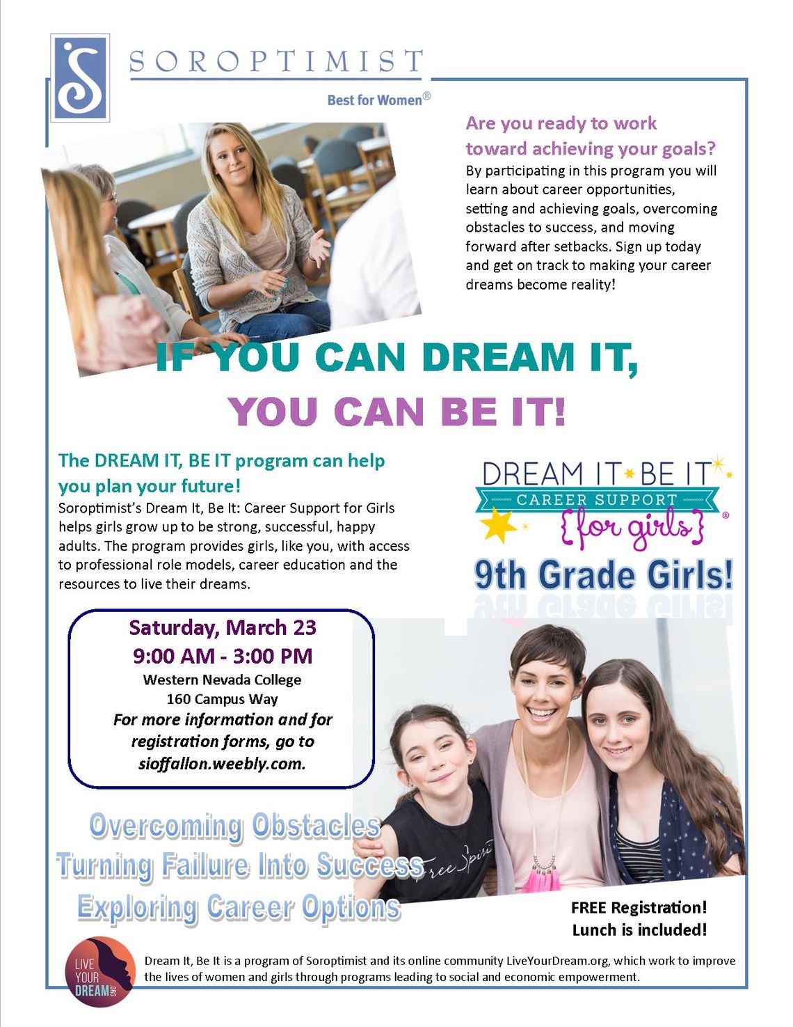 Dream It, Be It for 9th grade girls