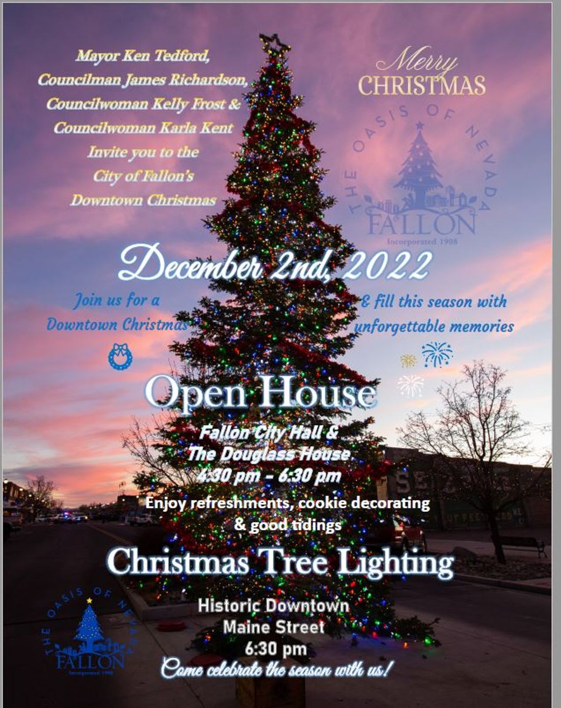 Fallon City Hall Open House and Christmas Tree Lighting