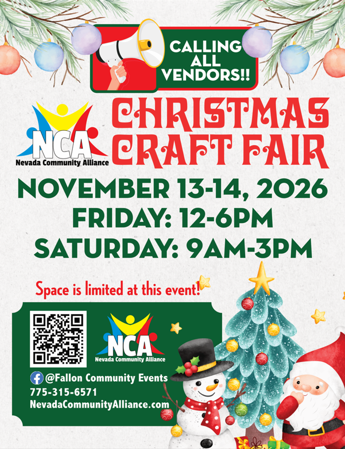 Nevada Community Alliance Christmas Craft Fair Nevada Community Alliance Christmas Craft Fair