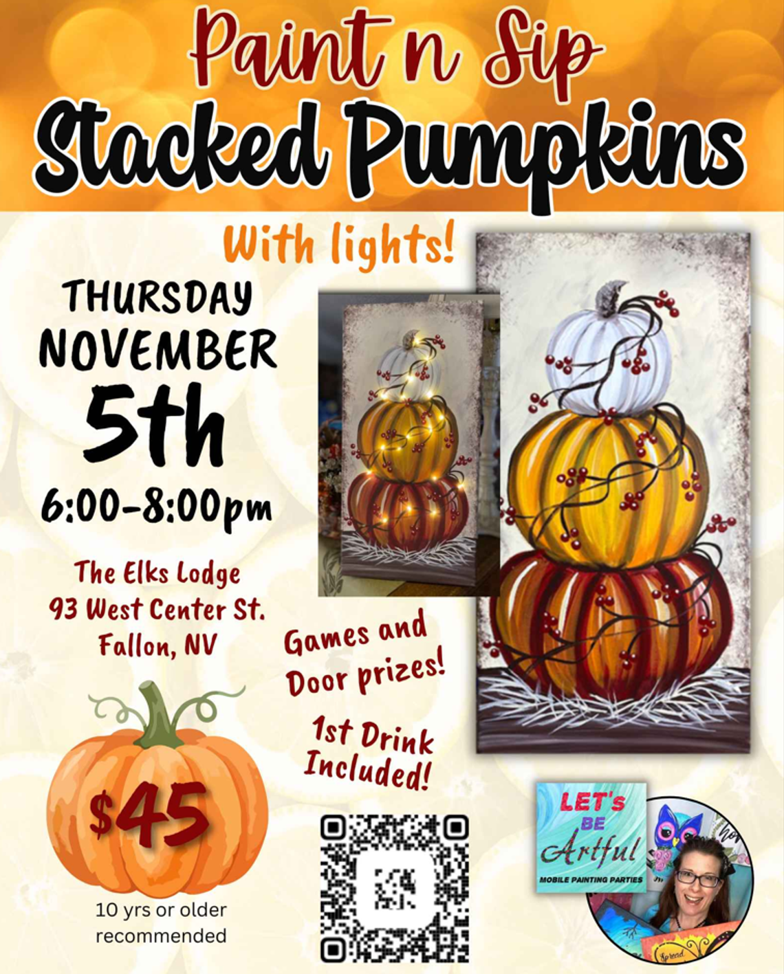 Paint and Sip Stacked Pumpkins Paint and Sip Stacked Pumpkins