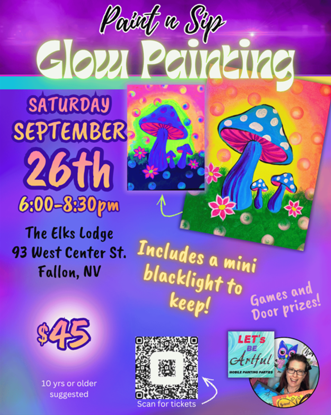 Paint 'n Sip Glow Painting Paint 'n Sip Glow Painting