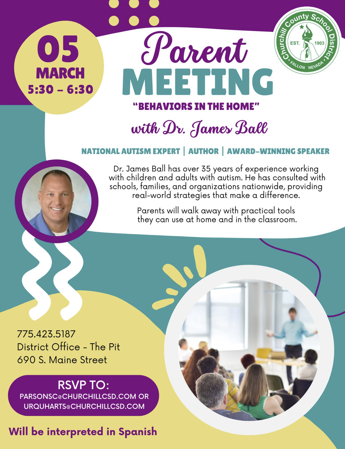 Parent Meeting with Dr. James Ball Parent Meeting with Dr. James Ball