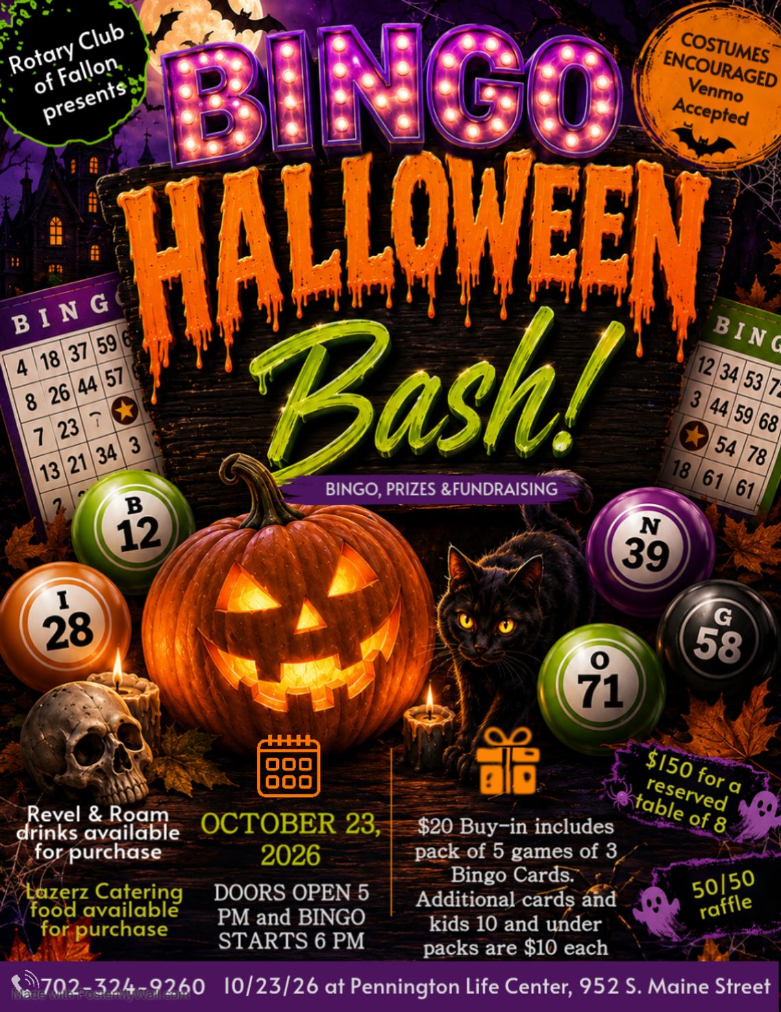 Rotary Club of Fallon Halloween Bingo Bash