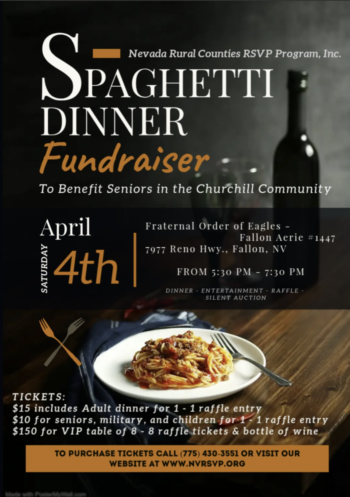 Spaghetti Dinner Fundraiser
