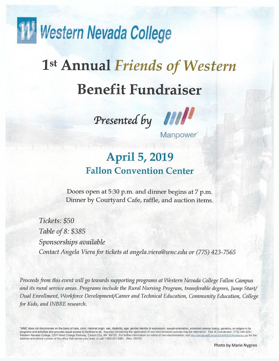WNC Foundation Dinner April 5th
