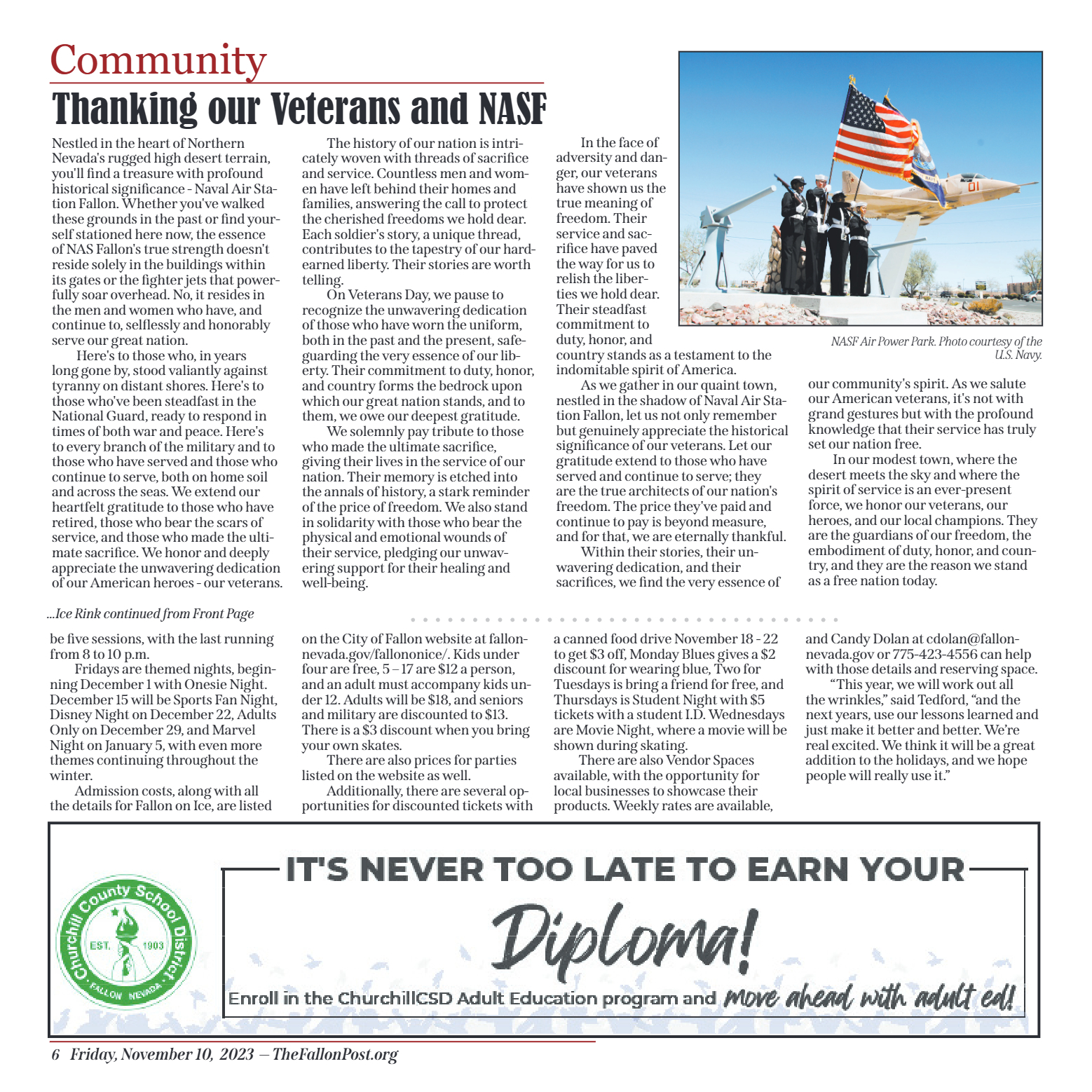 The Fallon Post Print Edition, November 10, 2023 - page 6