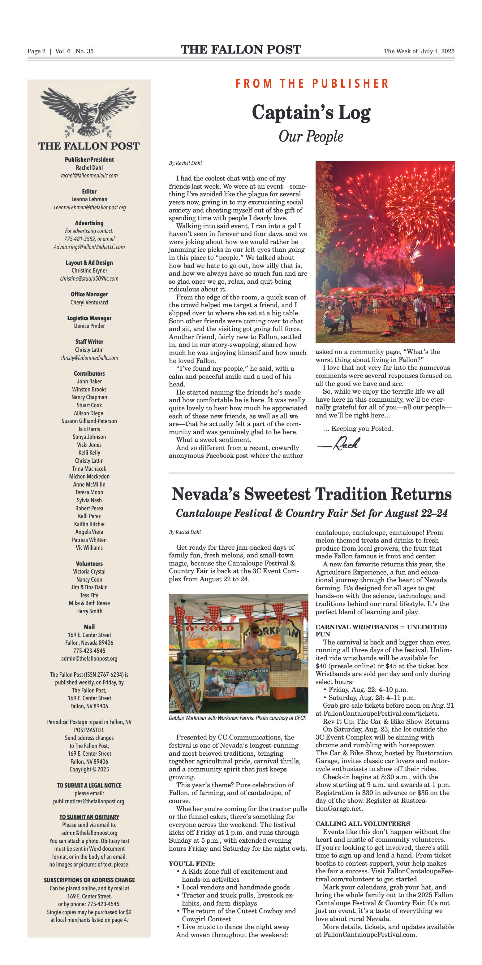 July 4, 2025 -Fallon Gears Up for a “Bee-autiful”  - page 2