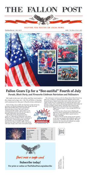 July 4, 2025 -Fallon Gears Up for a “Bee-autiful”  - page 1