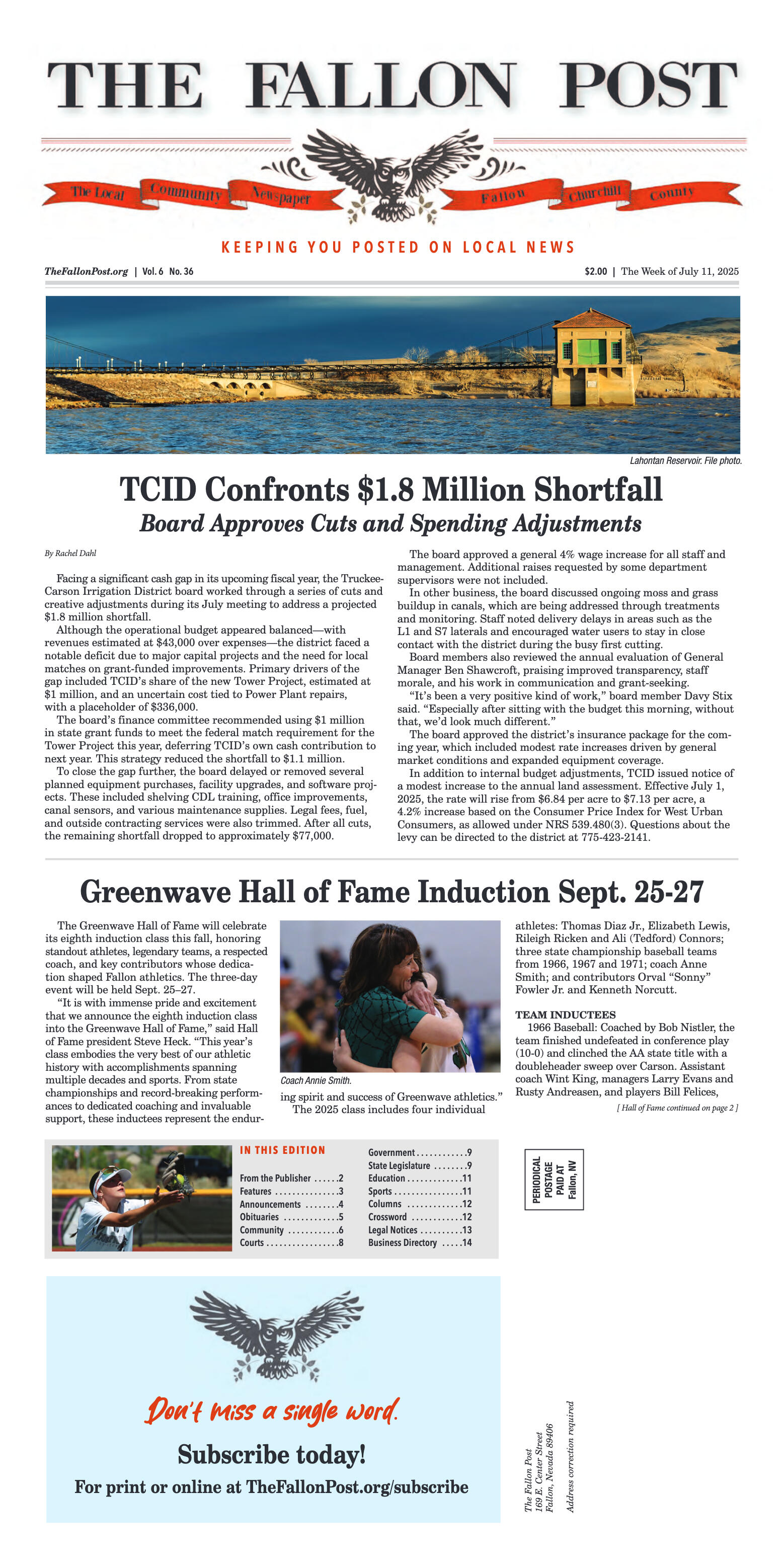 July 11, 2025 - TCID Confronts $1.8 Million Shortf - page 1