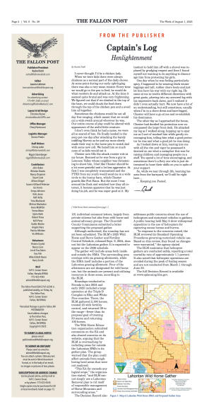 August  1, 2025 -BLM Approves Lahontan Wild Horse  - page 2