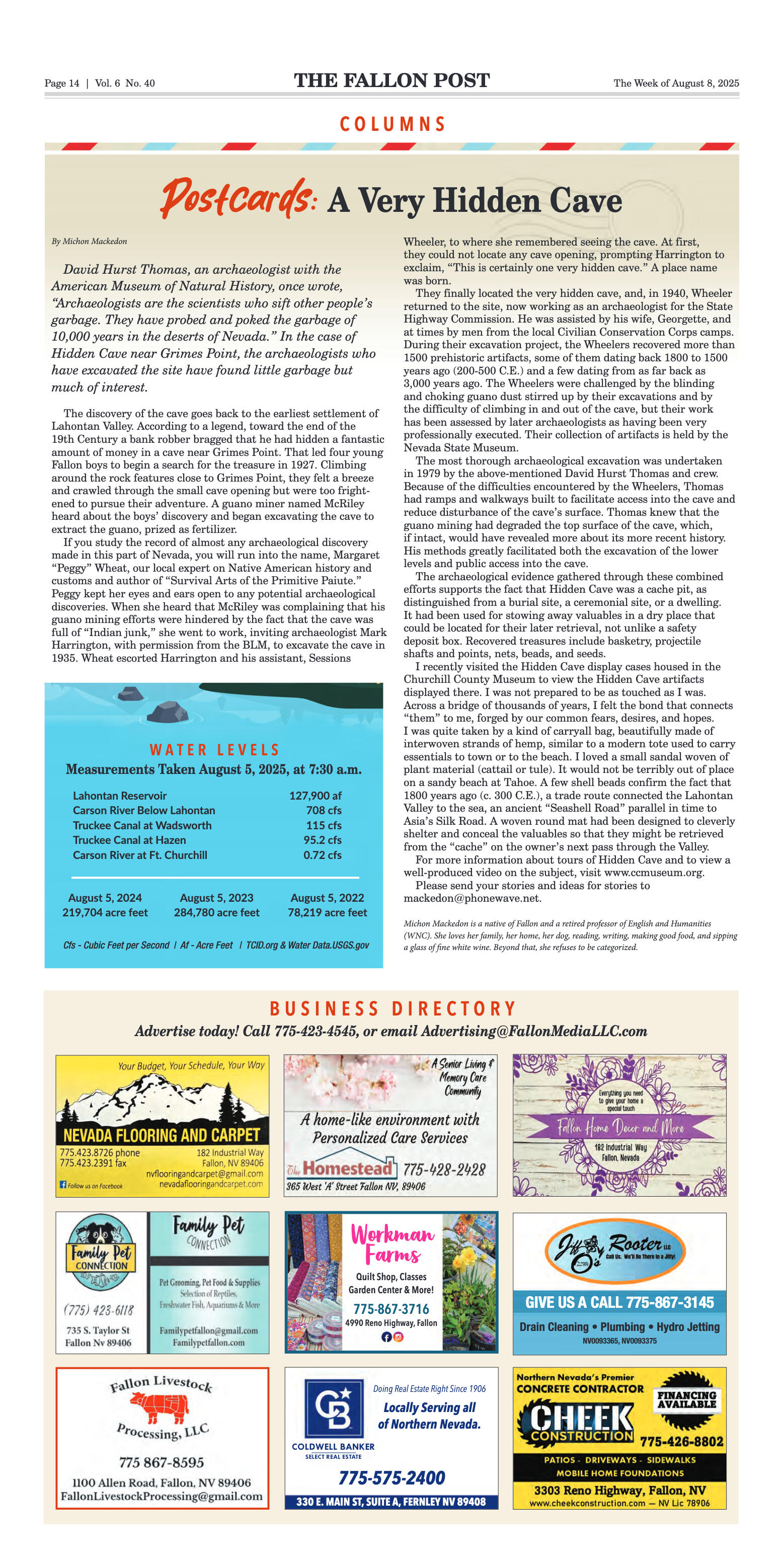 August 8, 2025 -Fallon Cowgirl, Andrea Van Leuven, - page 14