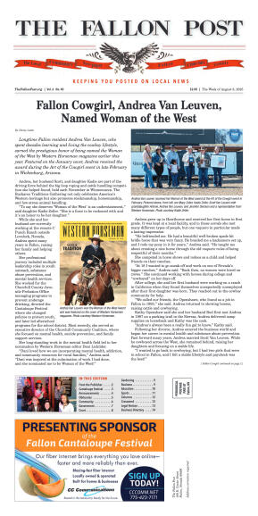 August 8, 2025 -Fallon Cowgirl, Andrea Van Leuven, - page 1