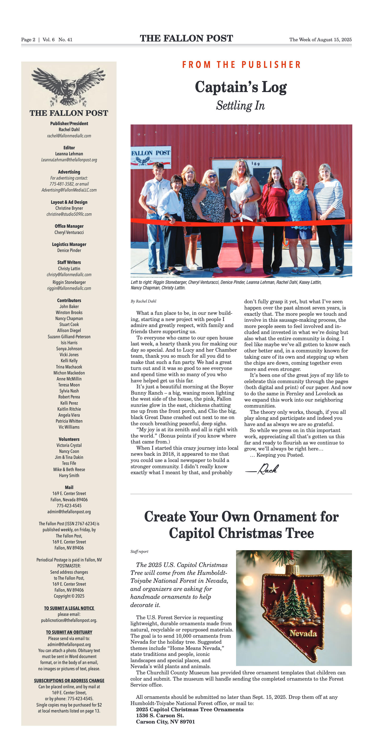 August 15, 2025 -The Fallon Post Cuts the Ribbon o - page 2