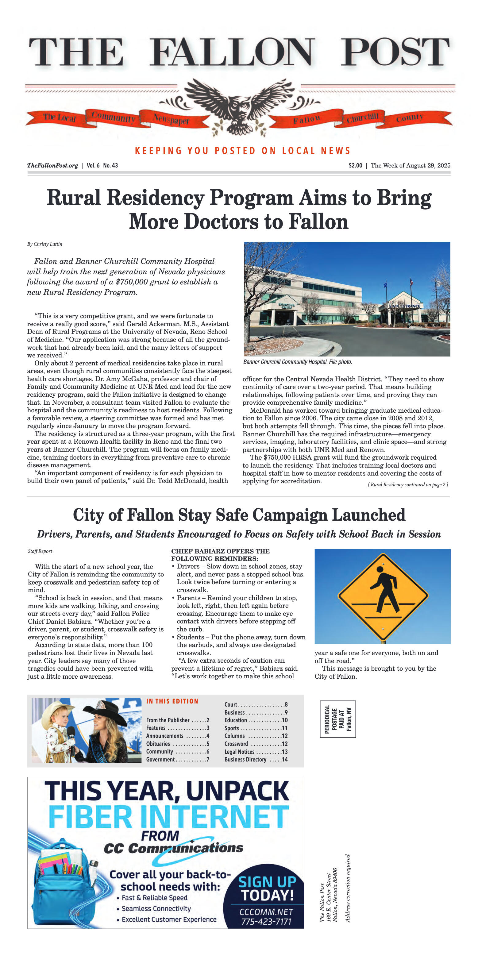 August 29, 2025 - Rural Residency Program Aims to  - page 1