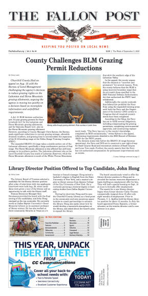 September 5, 2025 -County Challenges BLM Grazing P - page 1