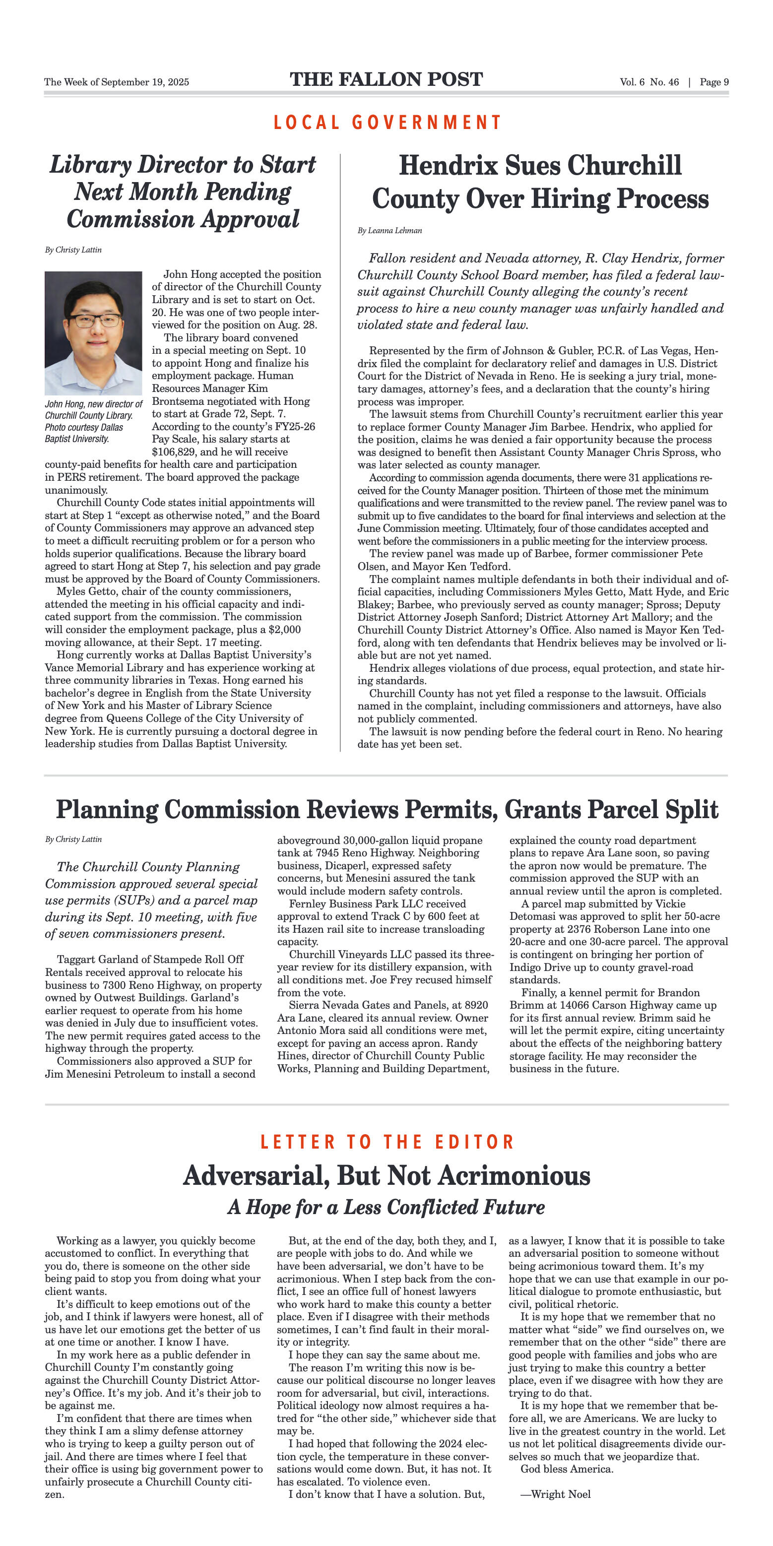 September 19, 2025 -Churchill County Schools Show  - page 9