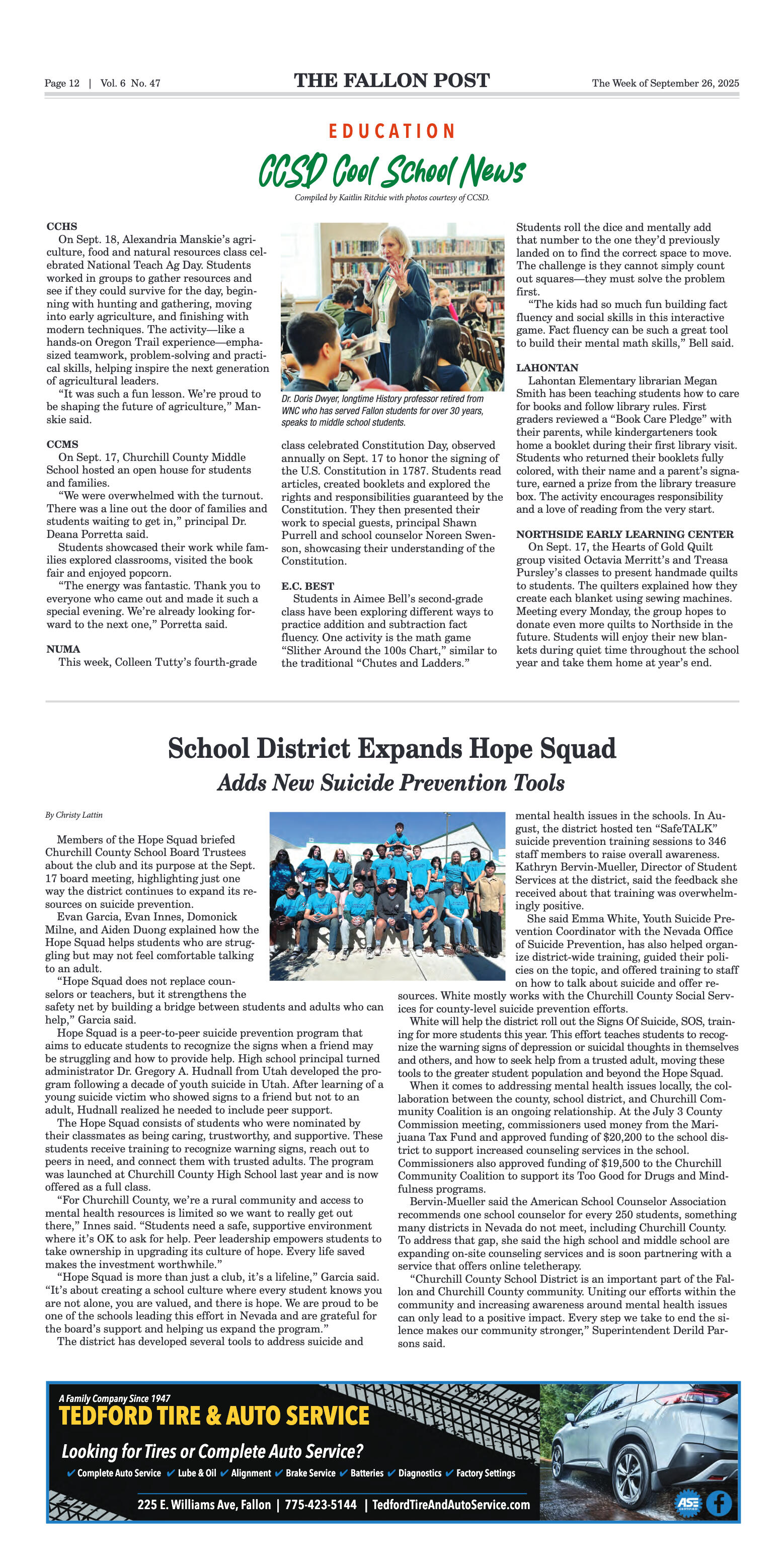 September 26, 2025 -Nevada’s Best Journalists Hono - page 12