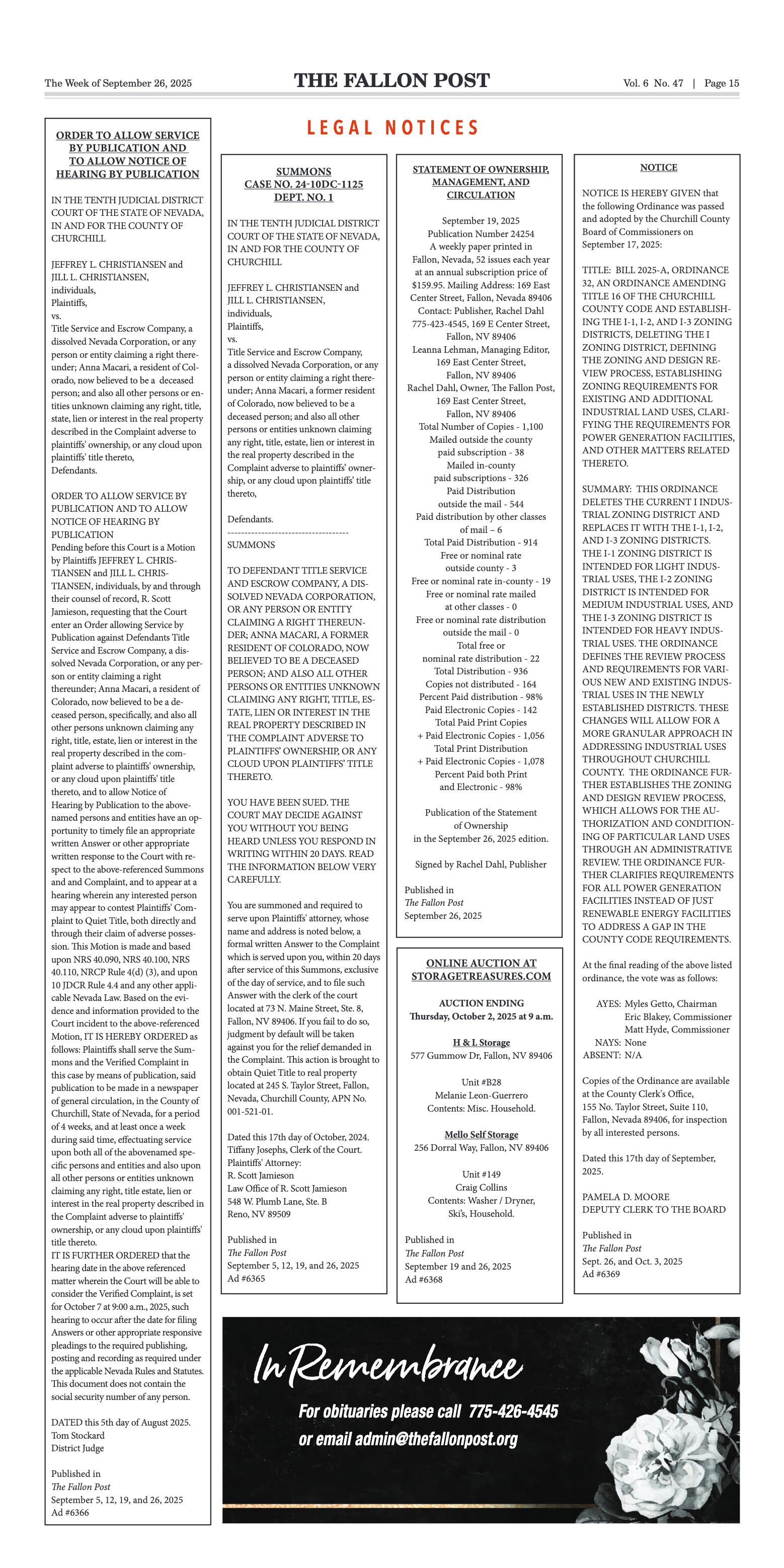 September 26, 2025 -Nevada’s Best Journalists Hono - page 15