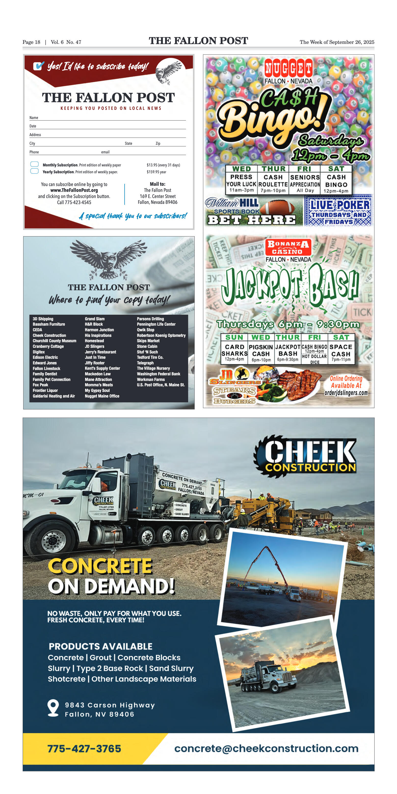 September 26, 2025 -Nevada’s Best Journalists Hono - page 18