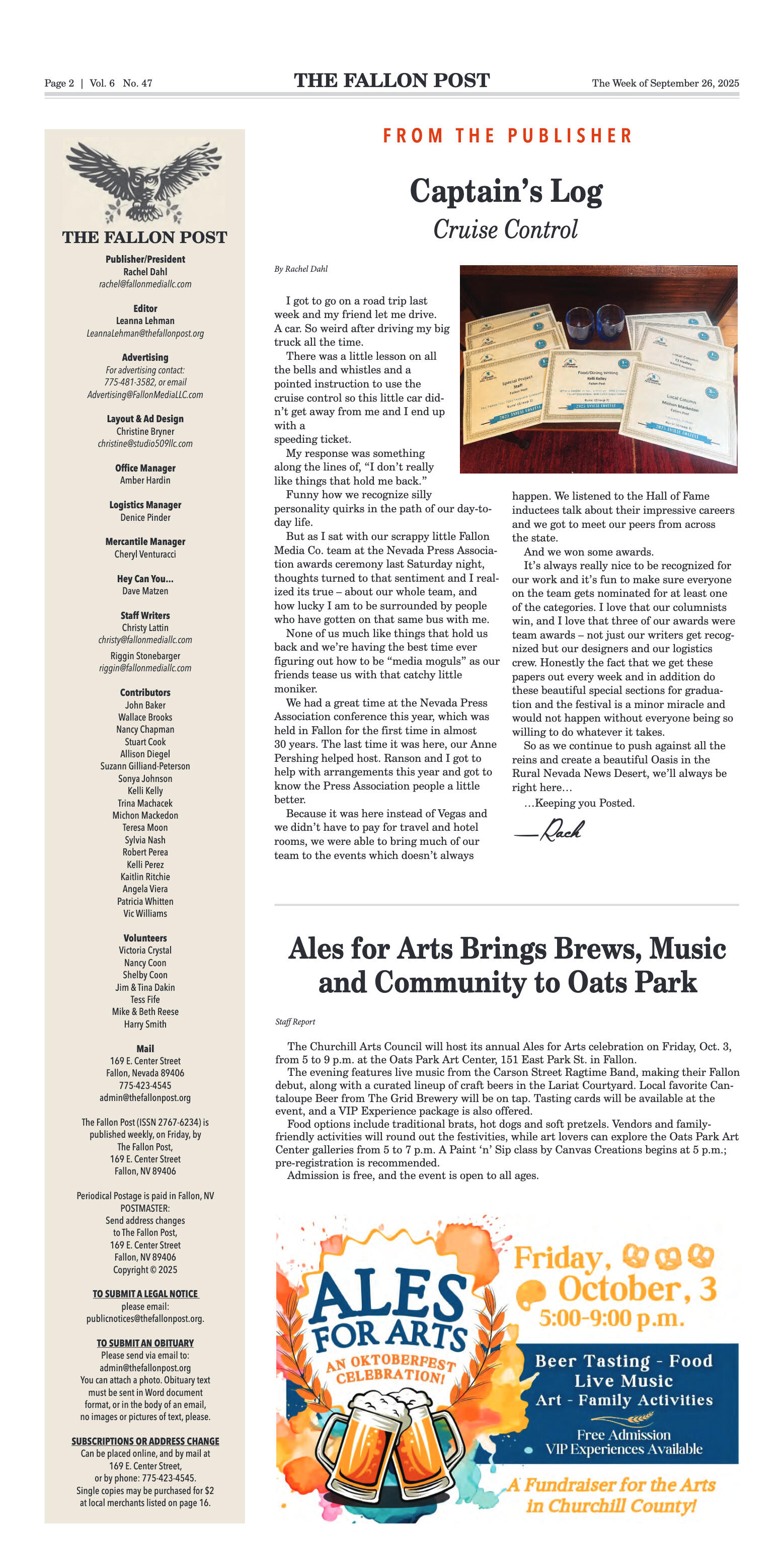 September 26, 2025 -Nevada’s Best Journalists Hono - page 2