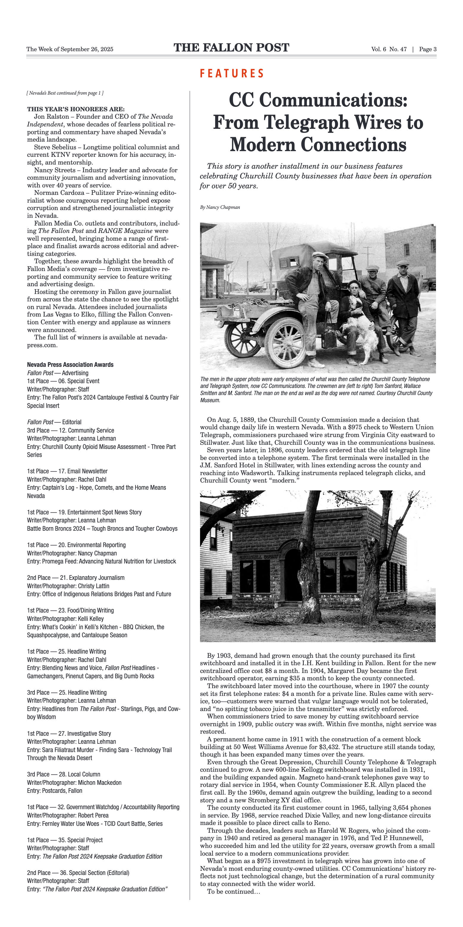 September 26, 2025 -Nevada’s Best Journalists Hono - page 3