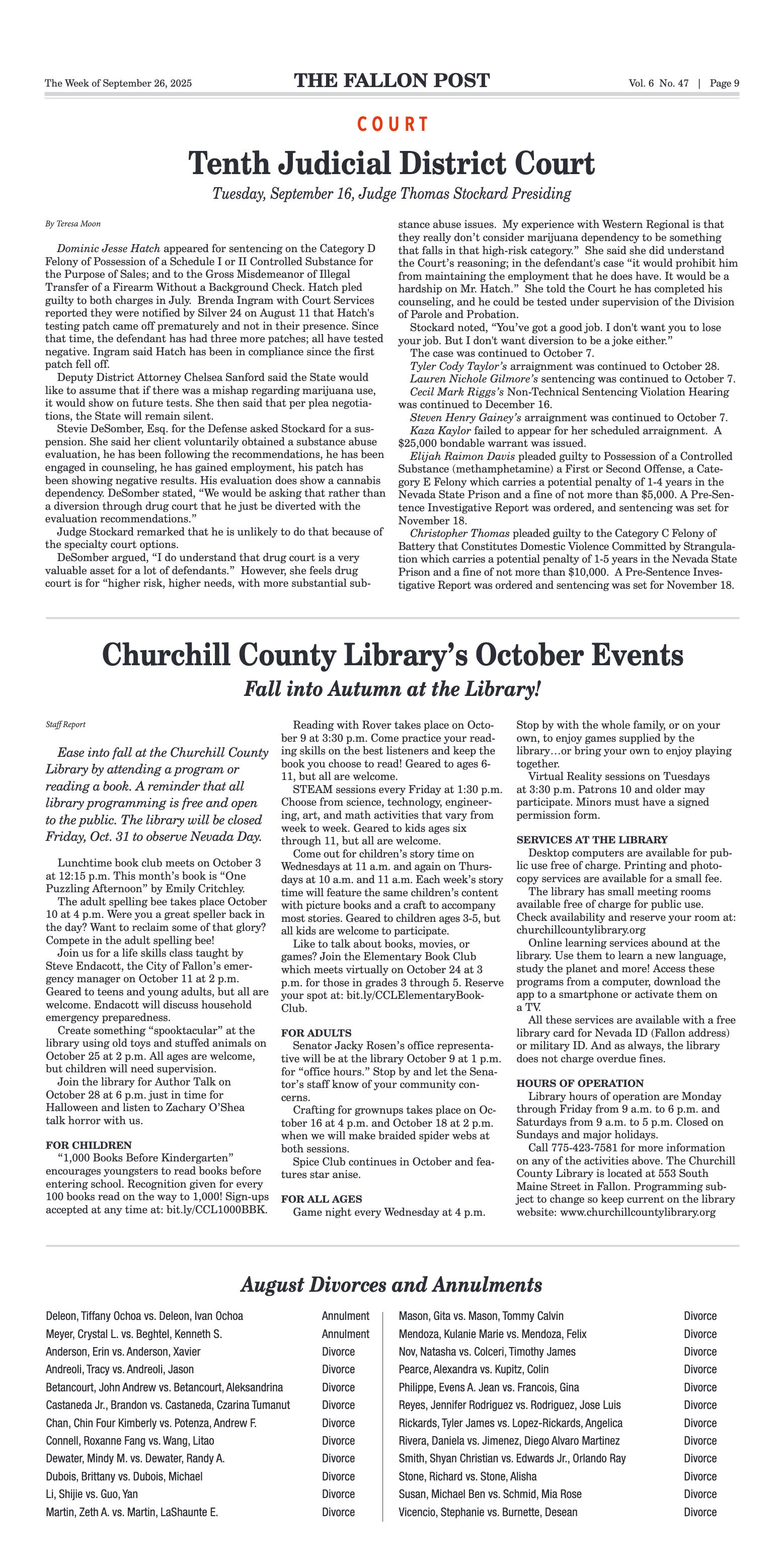 September 26, 2025 -Nevada’s Best Journalists Hono - page 9