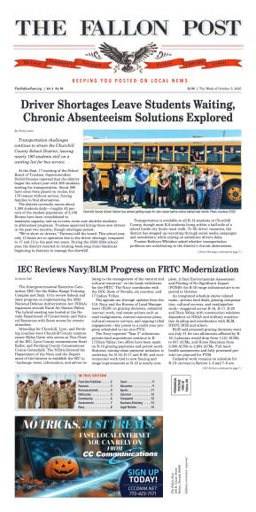 October 3, 2025 -Driver Shortages Leave Students W - page 1
