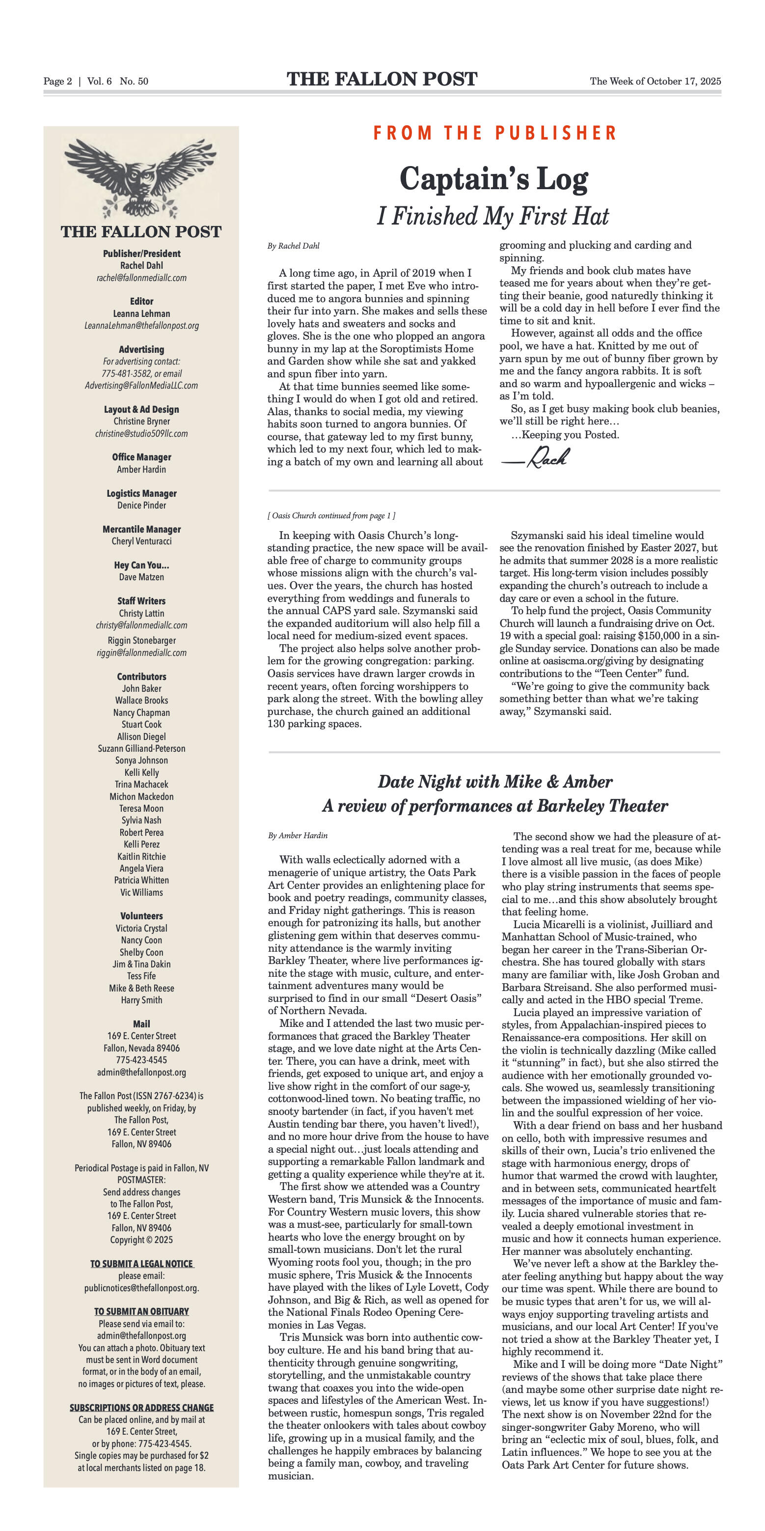 October 17,2025 - Oasis Church Starts Renovations  - page 2