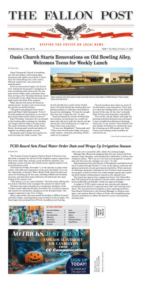 October 17,2025 - Oasis Church Starts Renovations  - page 1