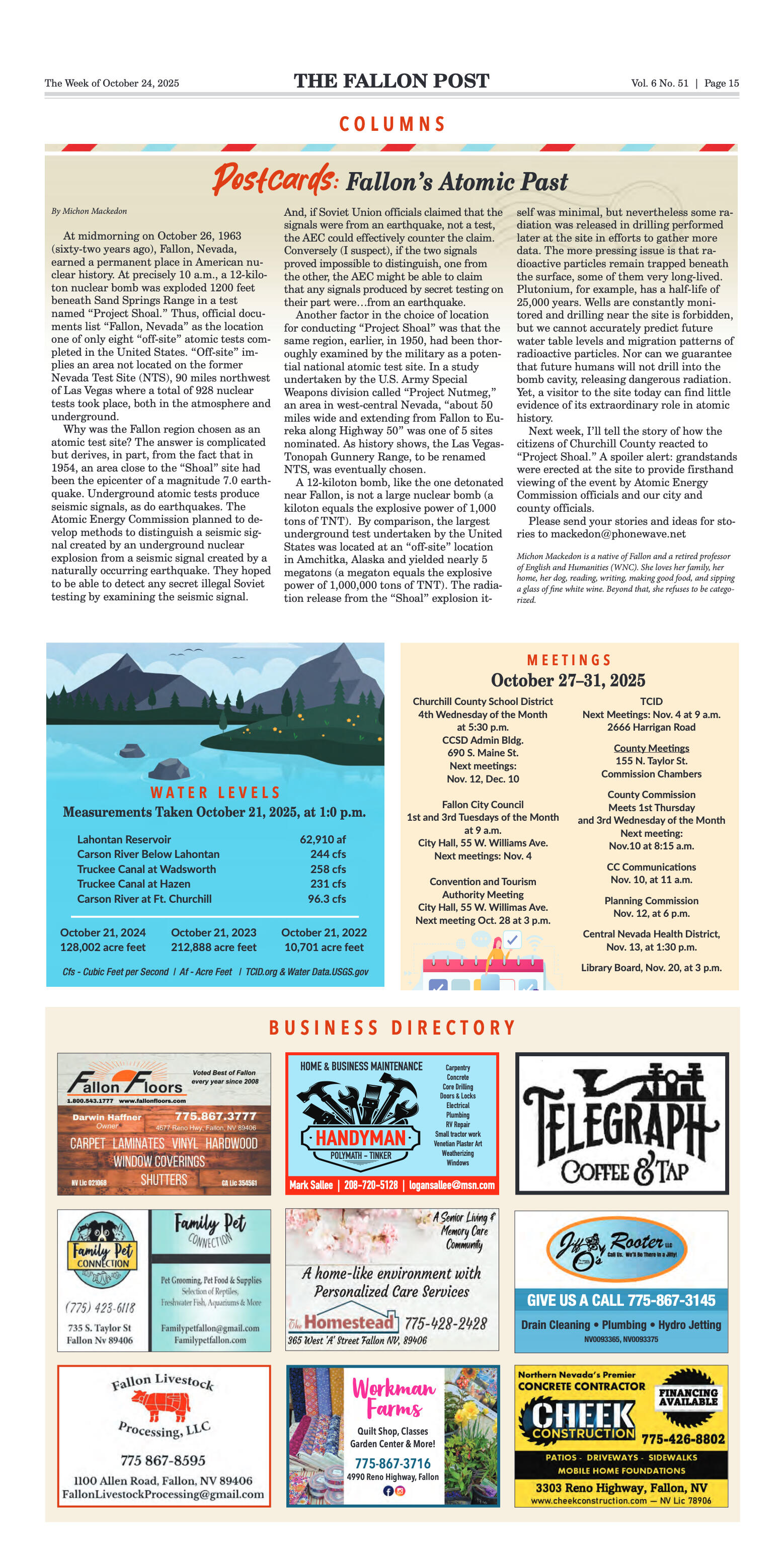 October 24, 2025 - Fallon Theatre Launches “Seat R - page 15