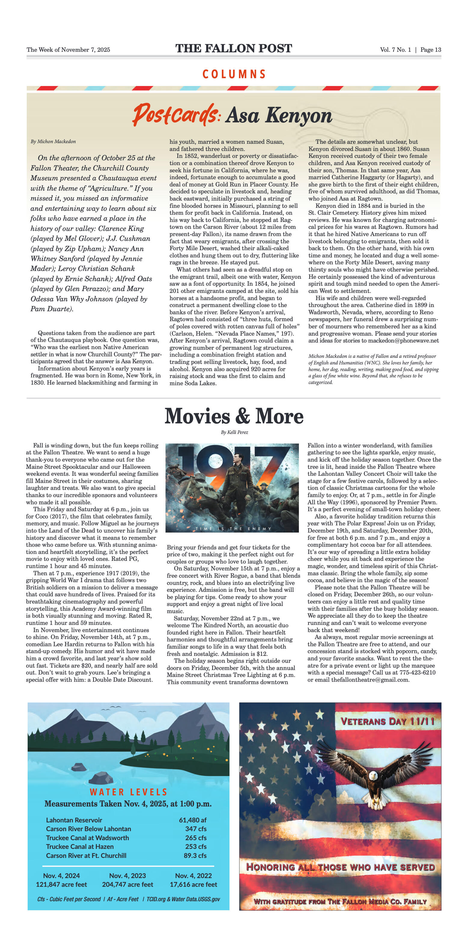 November 7, 2025 - Saluting Our Veterans - page 13