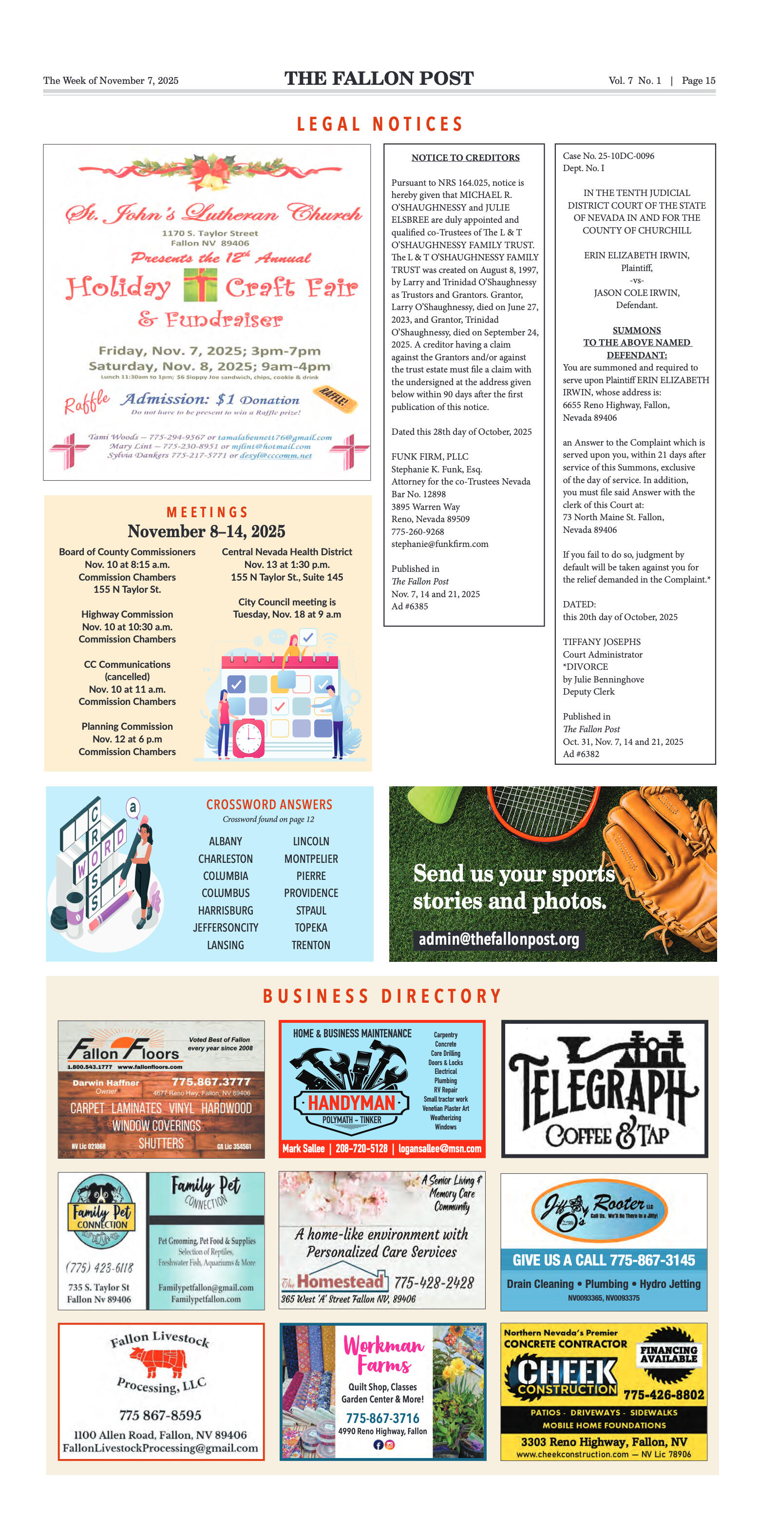 November 7, 2025 - Saluting Our Veterans - page 15