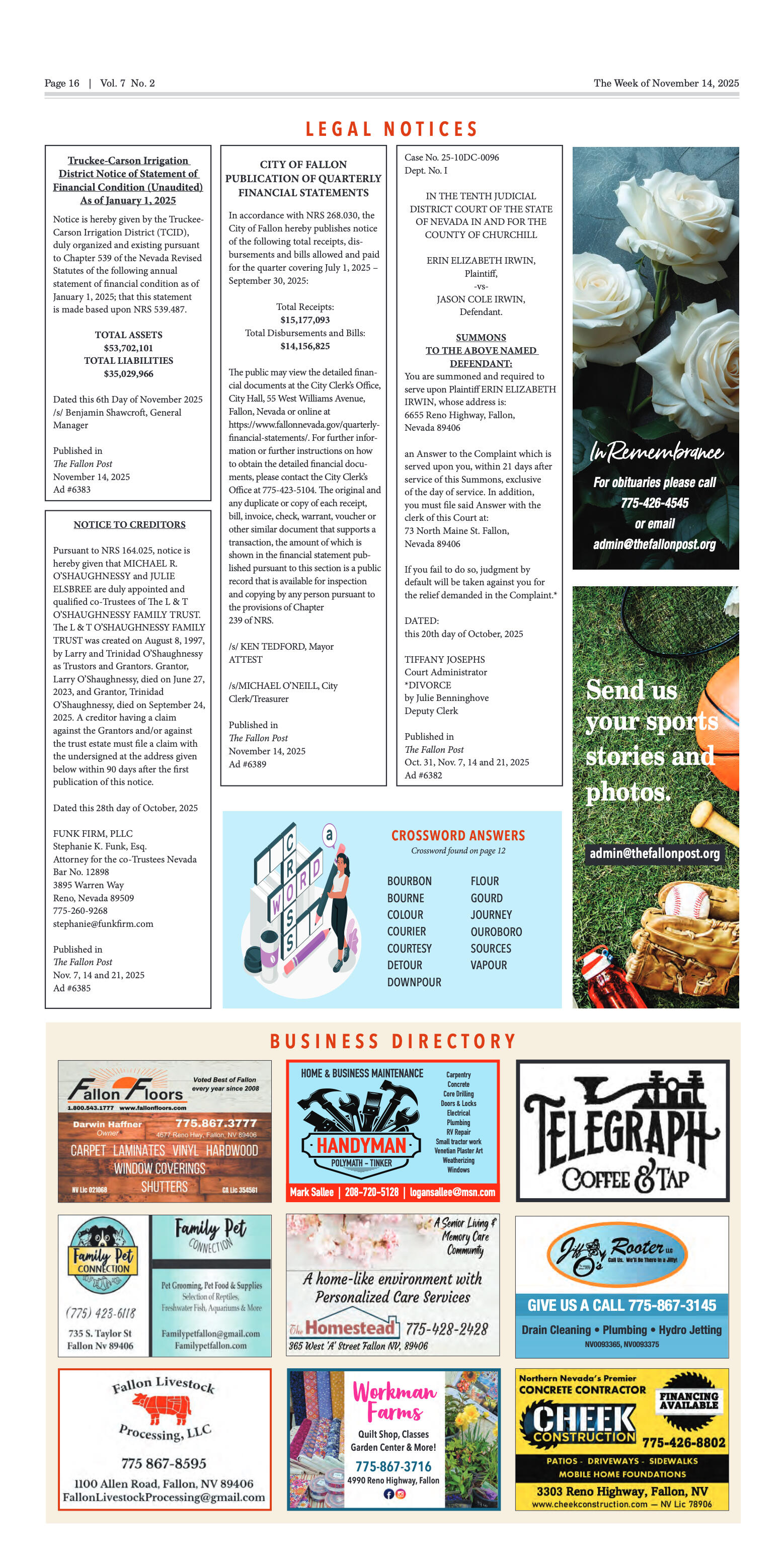 November 14, 2025 - New Divers Join Fallon Fire De - page 16