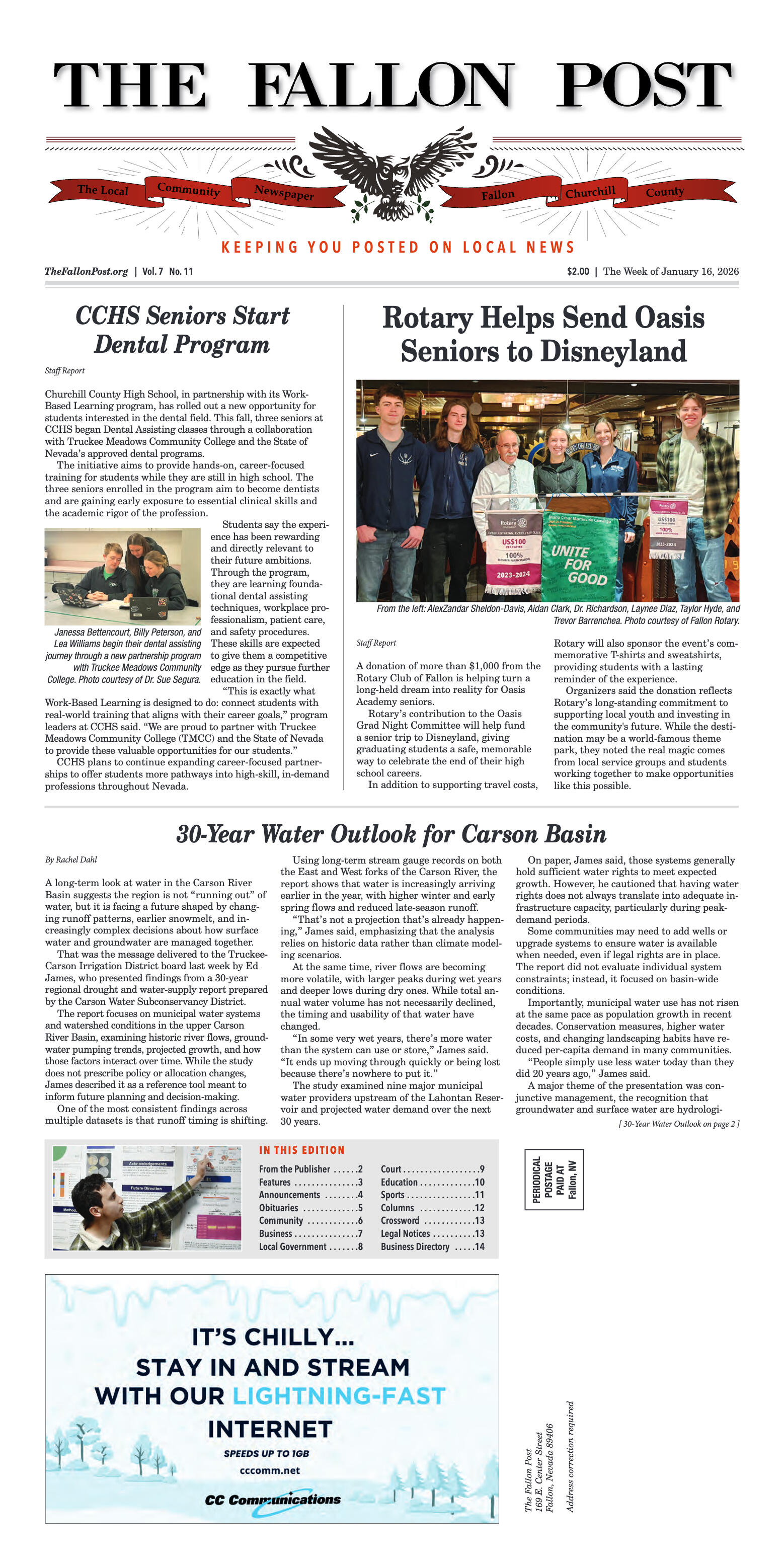 January 16, 2026 - Rotary Helps Send Oasis Seniors - page 1