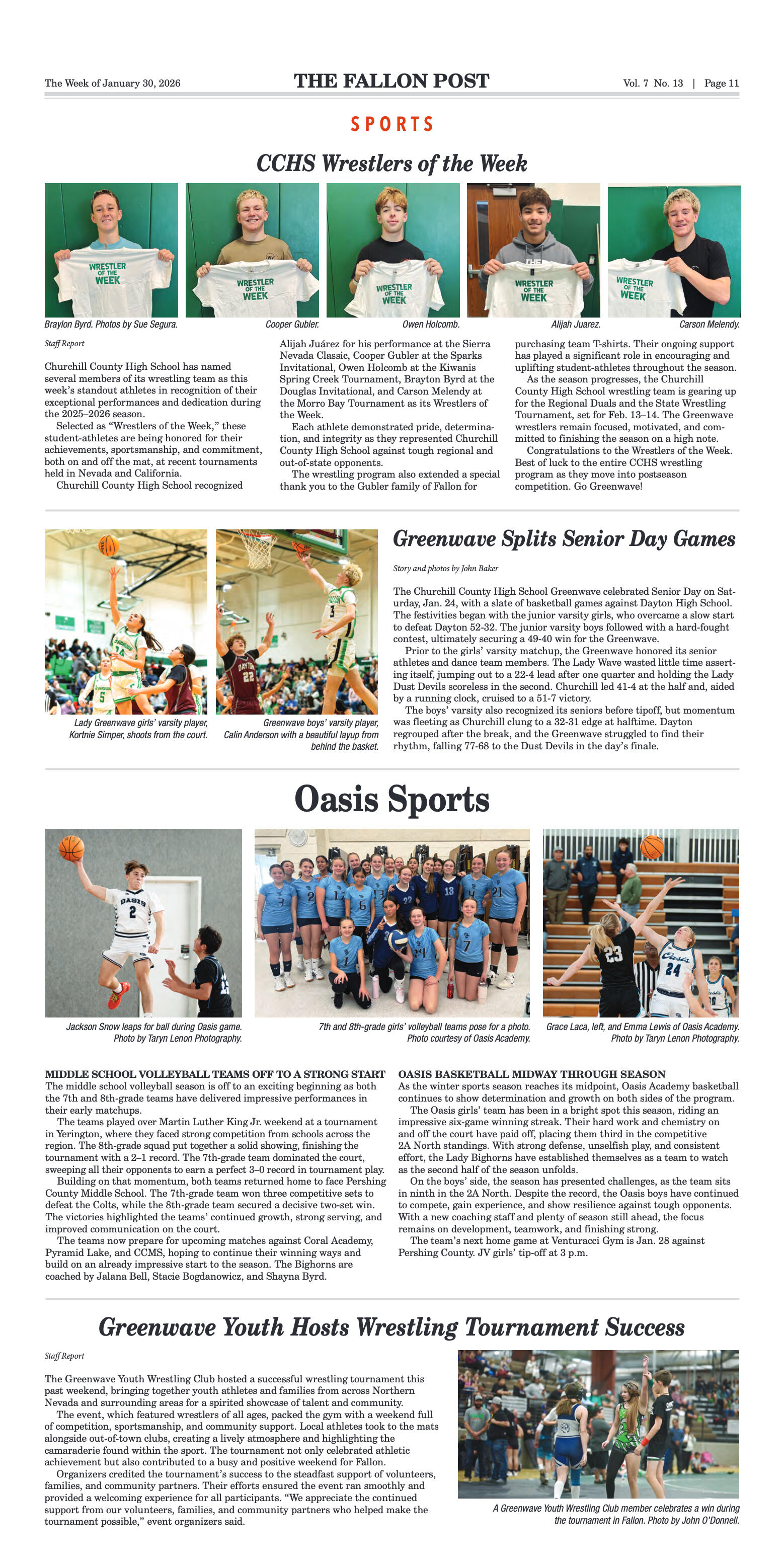 January 30, 2026 -Bill and Korena Mewaldt Honored  - page 11