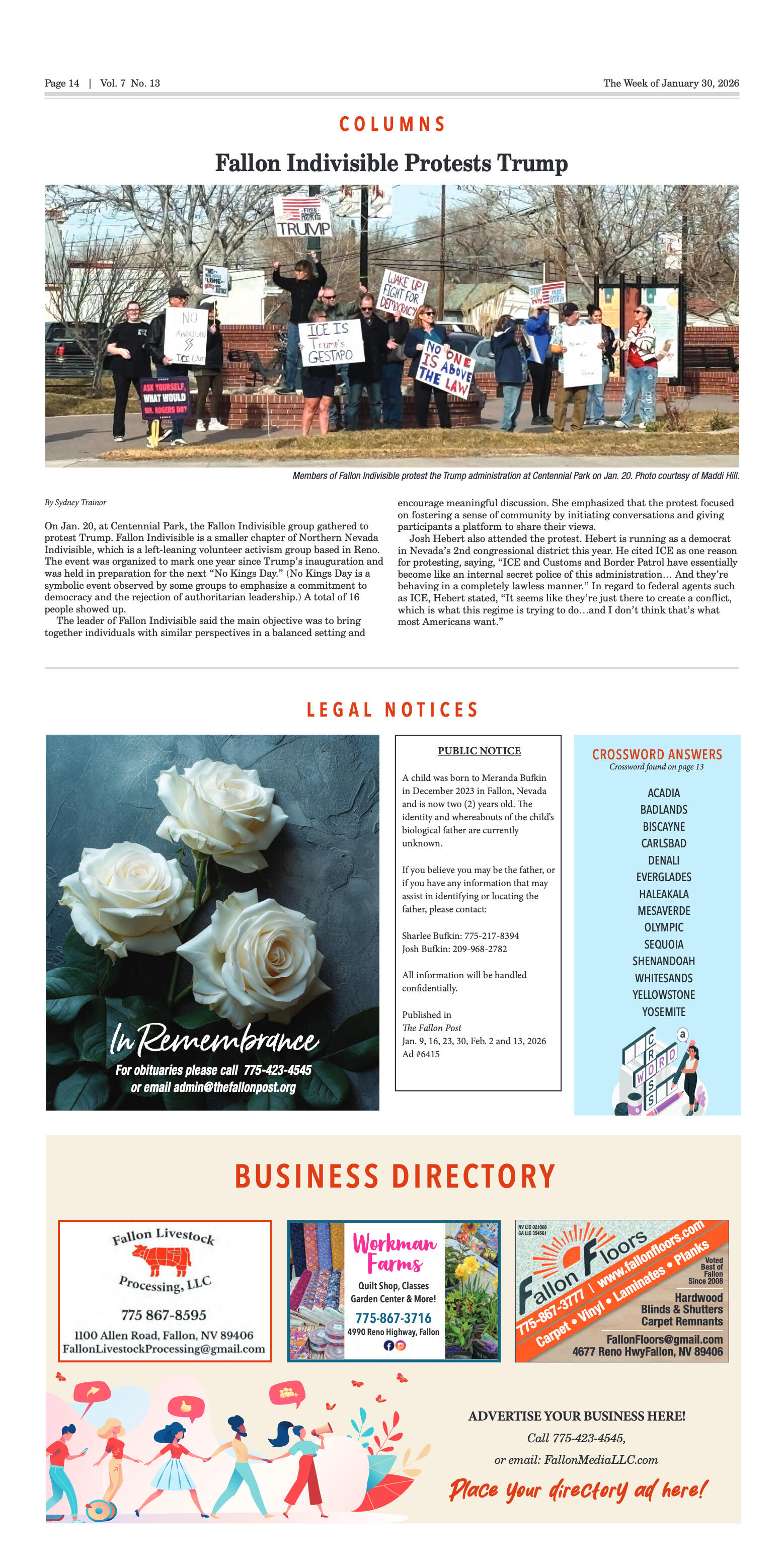 January 30, 2026 -Bill and Korena Mewaldt Honored - page 14