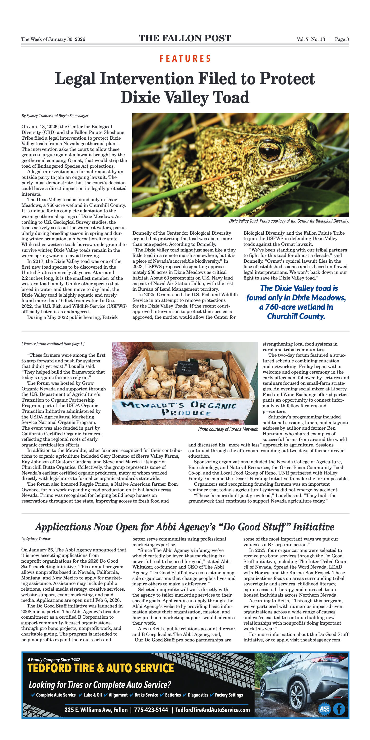 January 30, 2026 -Bill and Korena Mewaldt Honored  - page 3