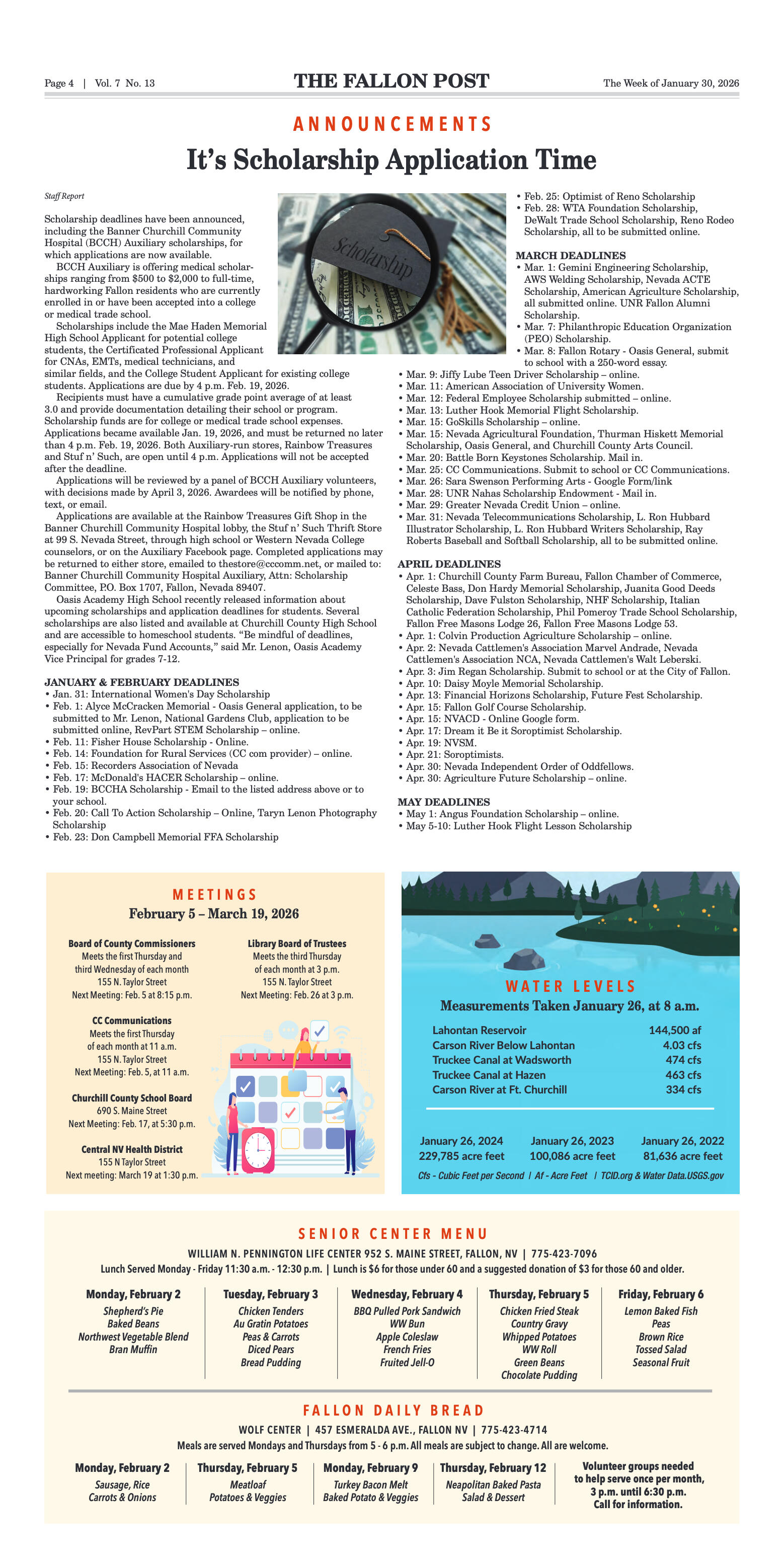 January 30, 2026 -Bill and Korena Mewaldt Honored  - page 4