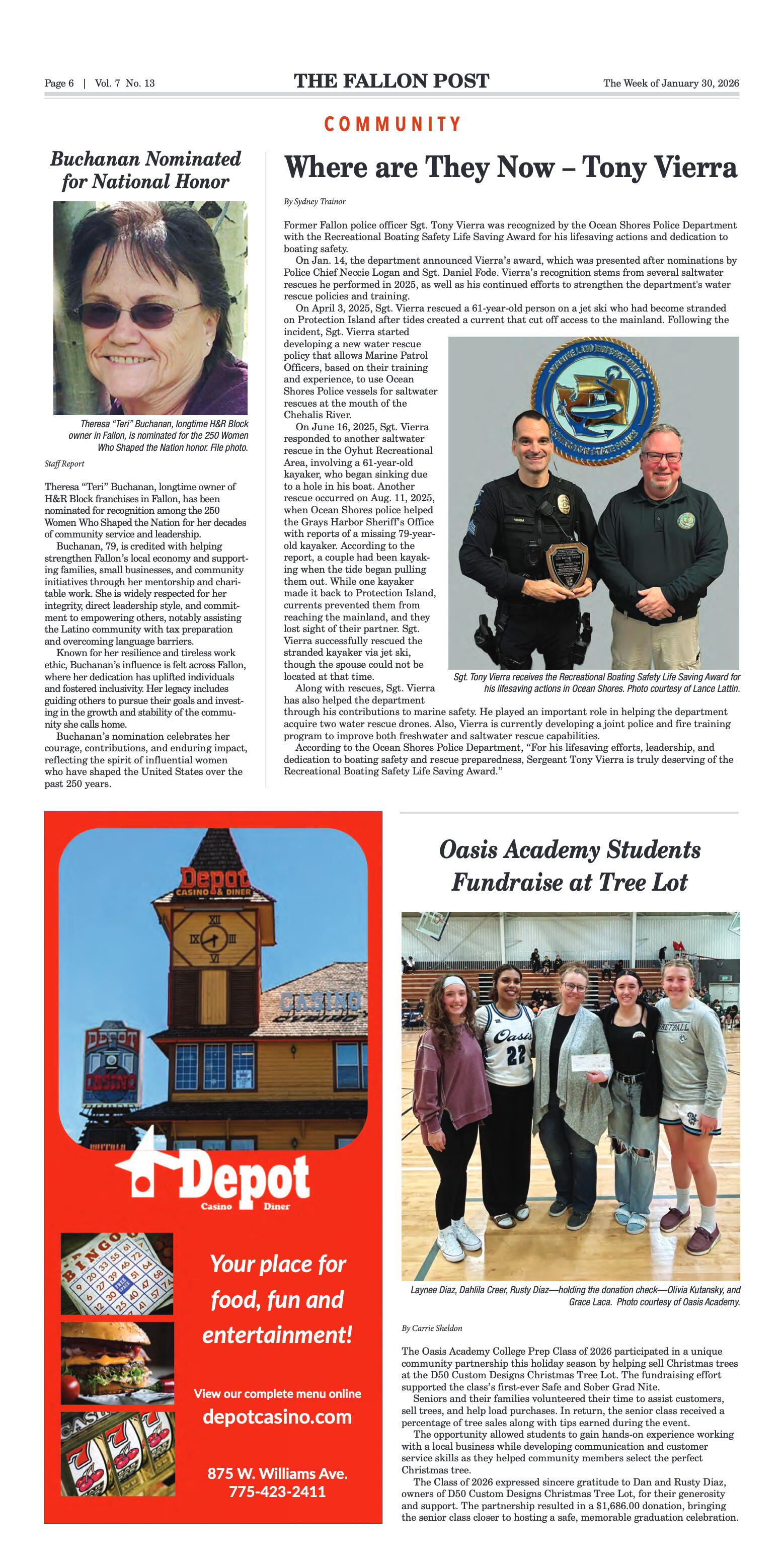 January 30, 2026 -Bill and Korena Mewaldt Honored  - page 6